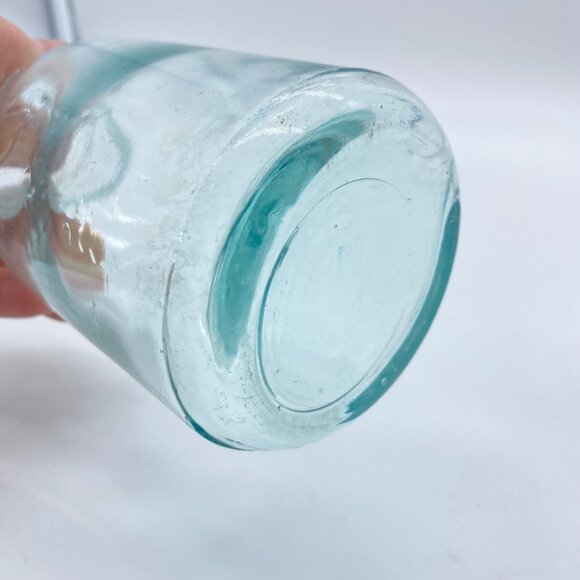 Vintage Lot of 3 Mellin's Food Jar Variety Glass Aqua Blue Clear 1 UV Reactive - Picture 15 of 16